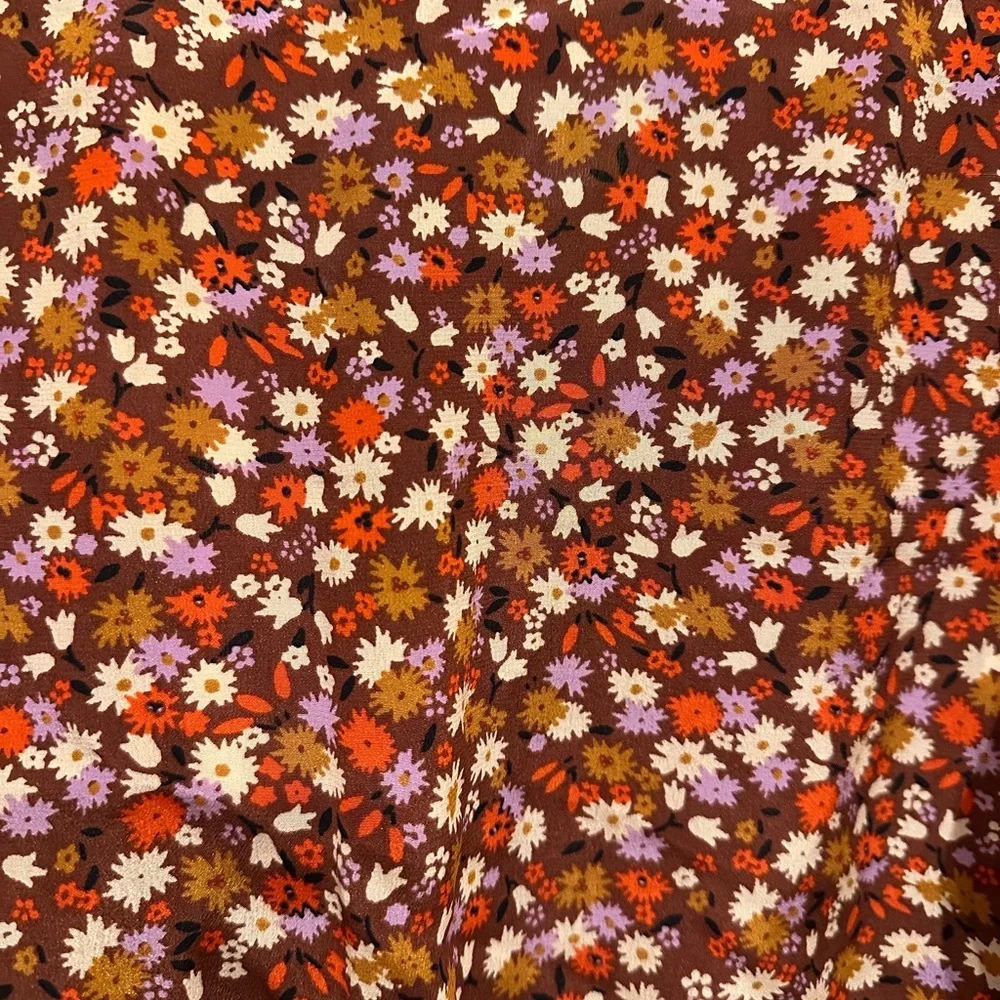 MADEWELL Silk Daylight Top 🌸 “Spring Prairie” 🌸 Vintage Ditsy Floral Print 14 🌸 - Picture 11 of 12